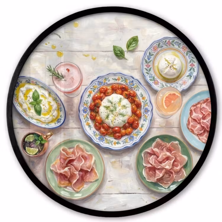 Eten - Tafel - Divers - Modern Fotolijst rond zonder passe partout klein -3d