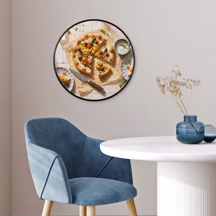 Eten - Tomaten - Basilicum - Maaltijd - Vers Fotolijst rond zonder passe partout klein -sfeer2