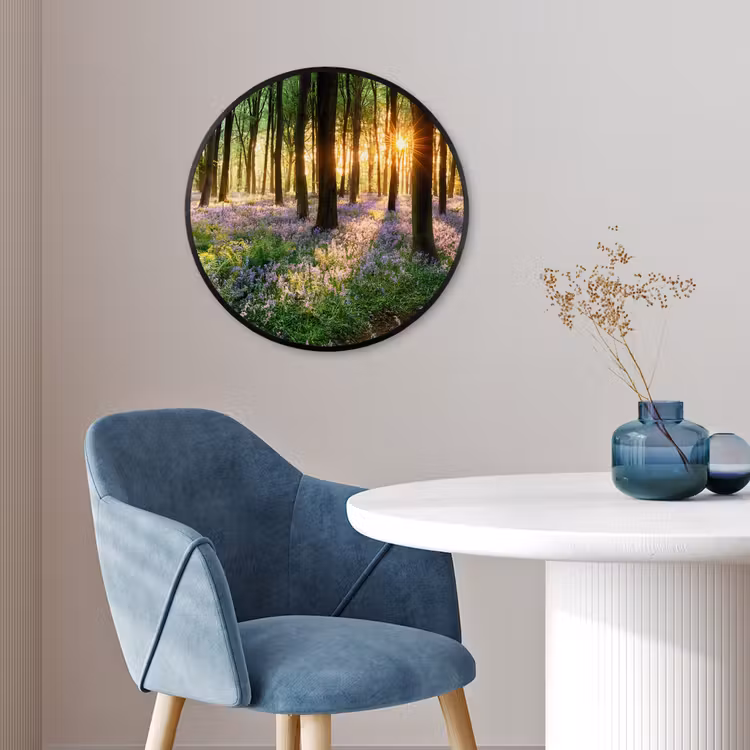 Bos - Bloemen - Lavendel - Zon - Paars - Natuur Fotolijst rond zonder passe partout klein -sfeer2