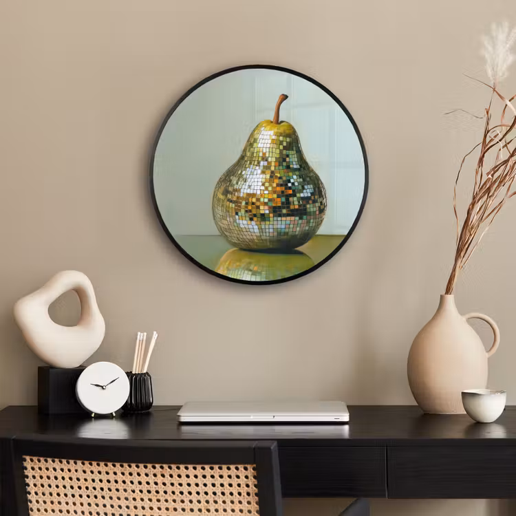 Fruit - Disco - Art - Glitter Fotolijst rond zonder passe partout klein -sfeer1
