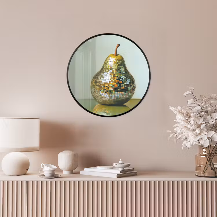 Fruit - Disco - Art - Glitter Fotolijst rond zonder passe partout klein -sfeer3