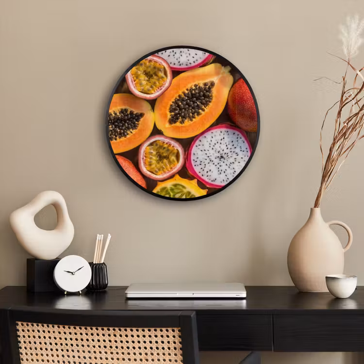 Fruit - Geopend - Tropisch - Eten - Kleurrijk Fotolijst rond zonder passe partout klein -sfeer1
