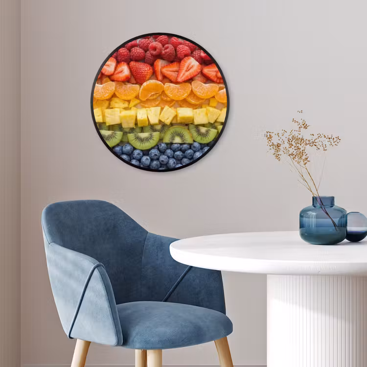 Fruit - Regenboog - Gezond - Kleurrijk Fotolijst rond zonder passe partout klein -sfeer2