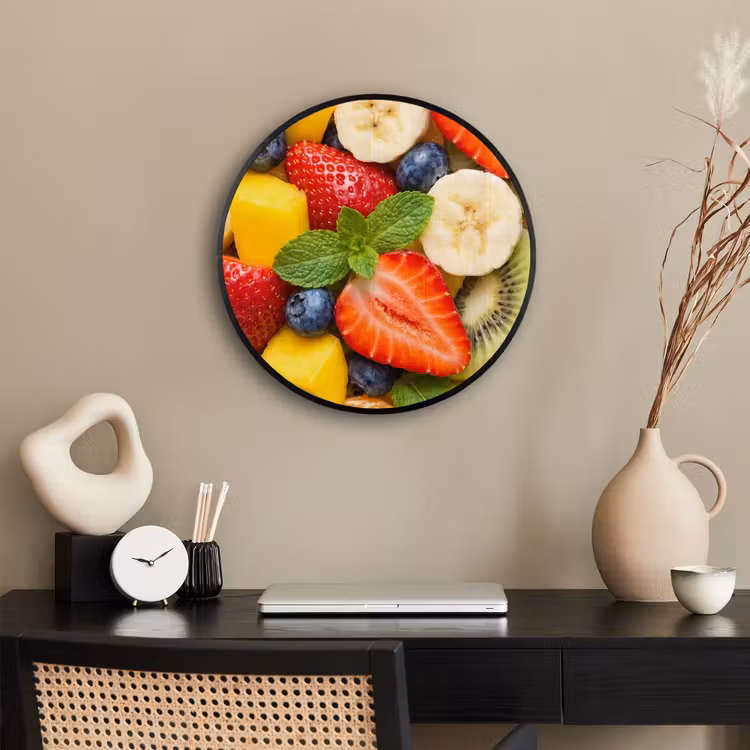 Fruit - Plakjes - Eten - Kleurrijk Fotolijst rond zonder passe partout klein -sfeer1