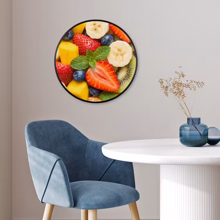 Fruit - Plakjes - Eten - Kleurrijk Fotolijst rond zonder passe partout klein -sfeer2