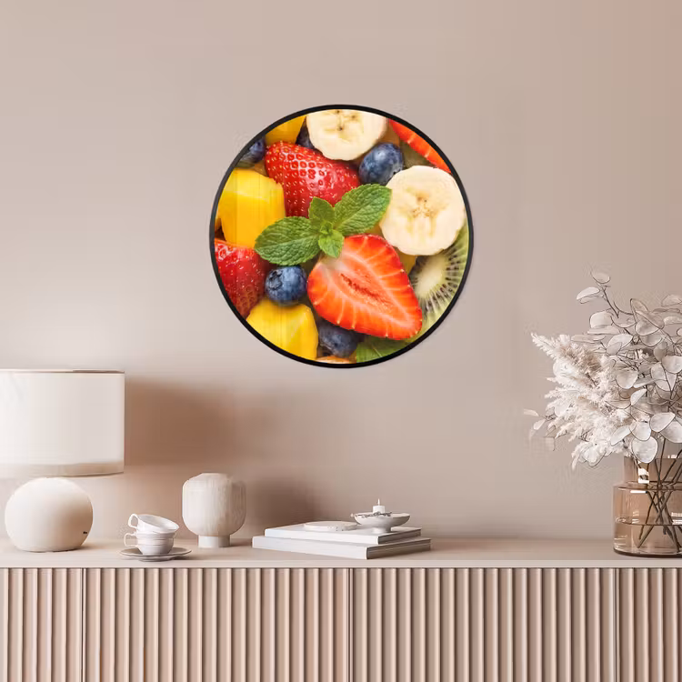 Fruit - Plakjes - Eten - Kleurrijk Fotolijst rond zonder passe partout klein -sfeer3