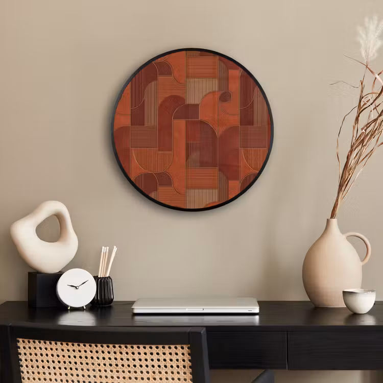 Geometrisch - Abstract - Textuur - Bruin Fotolijst rond zonder passe partout klein 856 -sfeer1