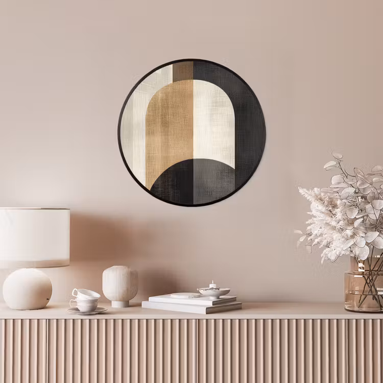 Geometrische - Vormen - Wit Fotolijst rond zonder passe partout klein -sfeer3