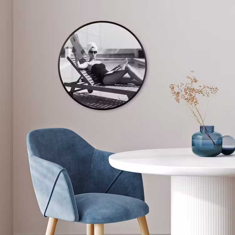 Glamour - Modern - Zwart - Wit Fotolijst rond zonder passe partout klein -sfeer2