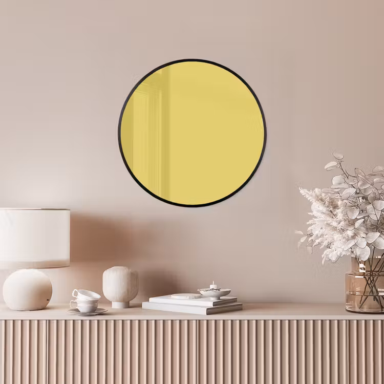 Golden - Ochre - Geel Fotolijst rond zonder passe partout klein 856 -sfeer3