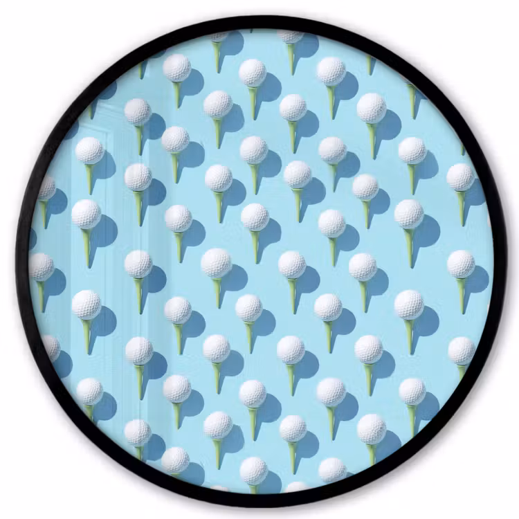 Golf - Ballen - Blauw Fotolijst rond zonder passe partout klein 856 -3d