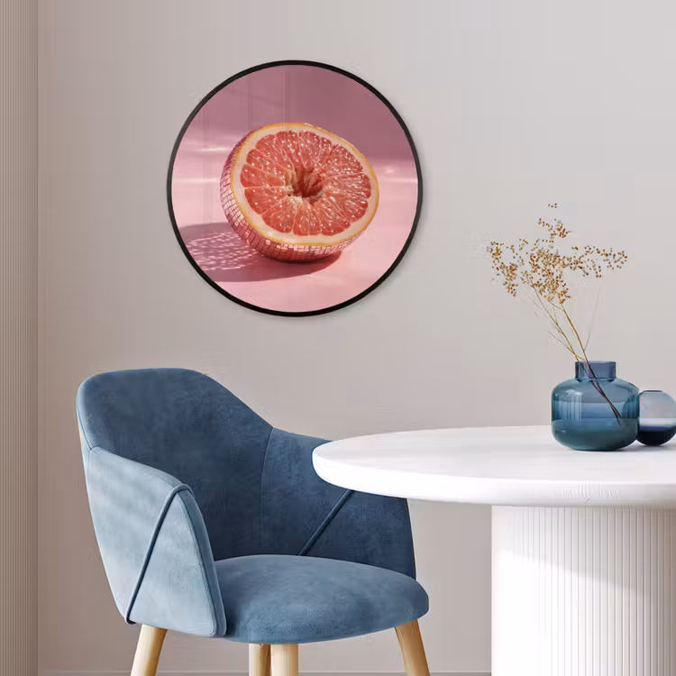 Grapefruit - Roze - Disco - Shiny Fotolijst rond zonder passe partout klein -sfeer2