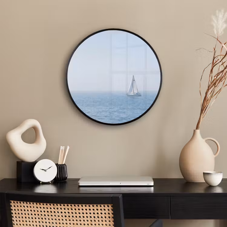 Horizon - Zeilboot - Zee Fotolijst rond zonder passe partout klein -sfeer1