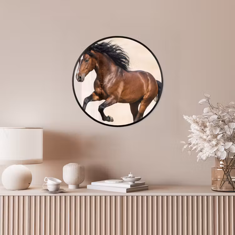 Paard - Galop - Energie Fotolijst rond zonder passe partout klein -sfeer3