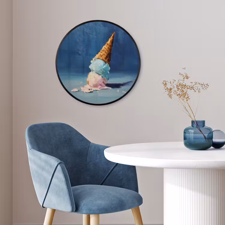 Ijshoorn - Bolletjes - Smelt - Roze Fotolijst rond zonder passe partout klein -sfeer2