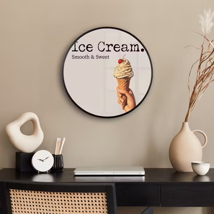 Ice cream - Softijs - Kleurrijk - Kers Fotolijst rond zonder passe partout klein -sfeer1