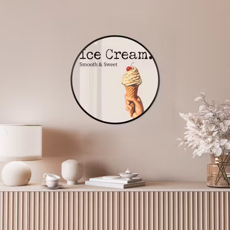 Ice cream - Softijs - Kleurrijk - Kers Fotolijst rond zonder passe partout klein -sfeer3