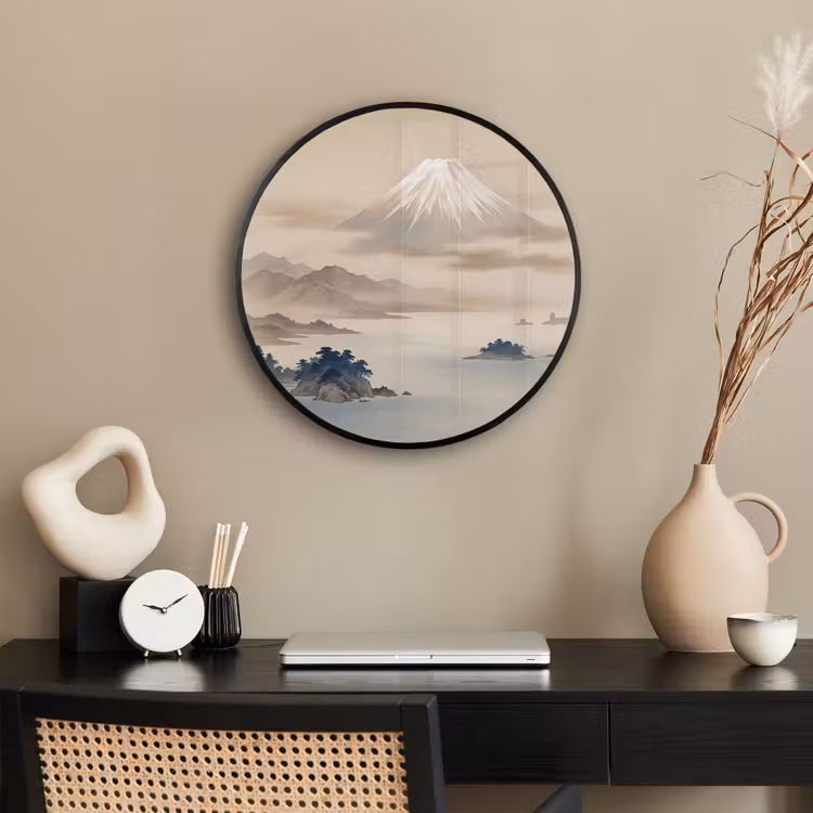 Japans - Landschap - Beige Fotolijst rond zonder passe partout klein -sfeer1