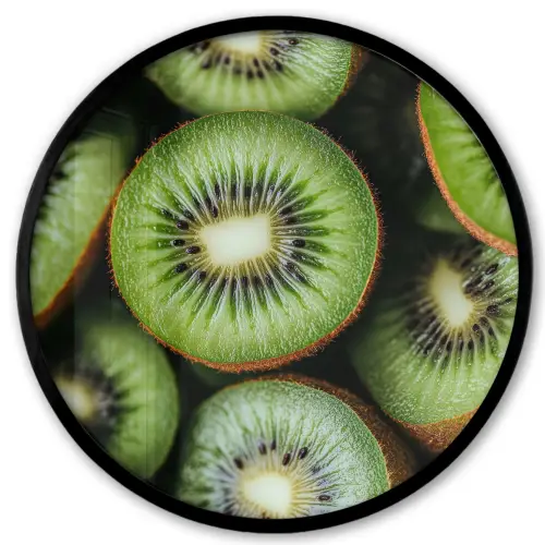 Kiwi - Fruit - Groen Fotolijst rond zonder passe partout klein -3d