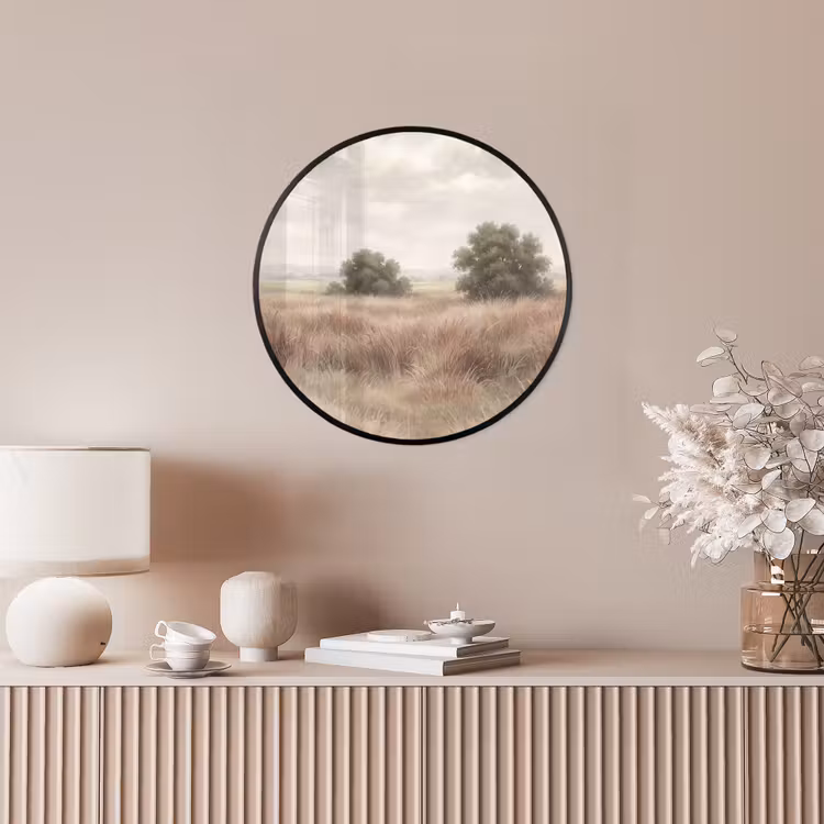 Landschap - Minimalistisch - Beige Fotolijst rond zonder passe partout klein -sfeer3