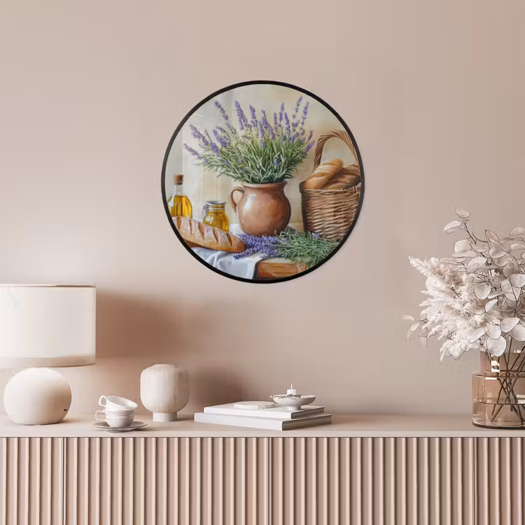 Lavendel - Brood - Stilleven Fotolijst rond zonder passe partout klein -sfeer3
