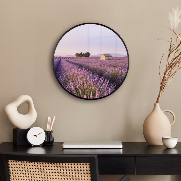 Lavendel - Landschap - Sereen - Paars Fotolijst rond zonder passe partout klein -sfeer1