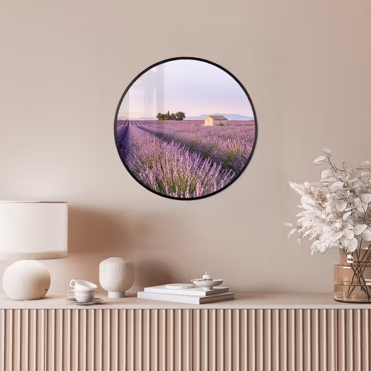 Lavendel - Landschap - Sereen - Paars Fotolijst rond zonder passe partout klein -sfeer3