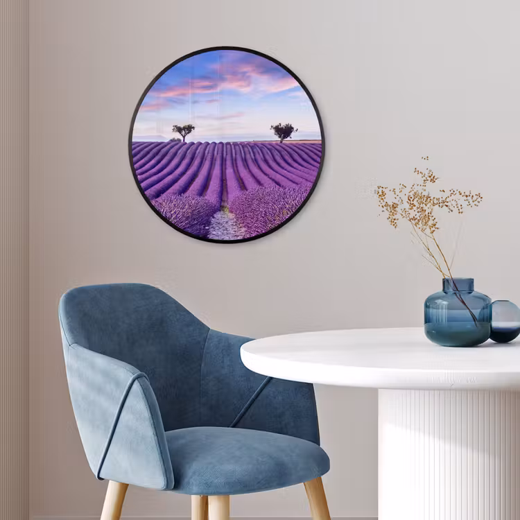 Lavendel - Natuur - Paars - Bomen - Bloemen Fotolijst rond zonder passe partout klein -sfeer2