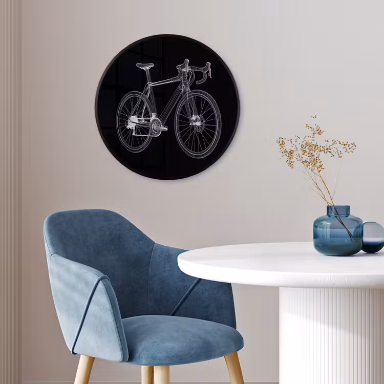 Lijnen - Illustratie - Wit Fotolijst rond zonder passe partout klein -sfeer2