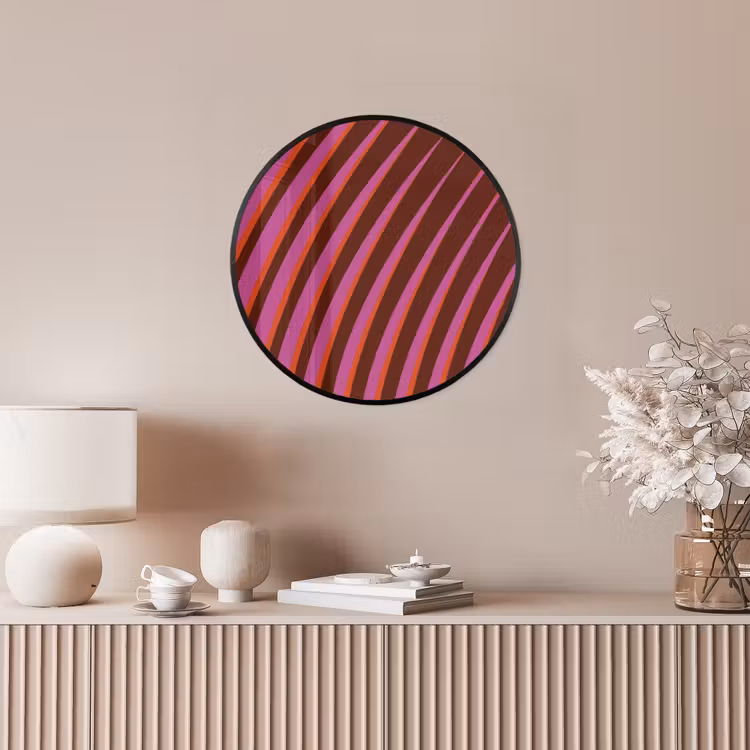 Lijnen - Rood - Beweging Fotolijst rond zonder passe partout klein -sfeer3