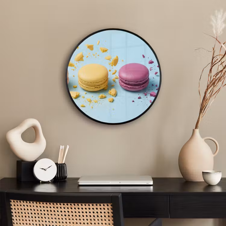 Macarons - Kleurrijk - Pastel Fotolijst rond zonder passe partout klein -sfeer1