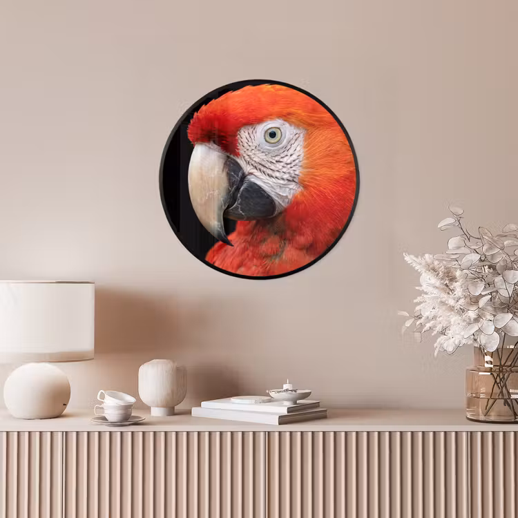 Ara - Portret - Rood Fotolijst rond zonder passe partout klein -sfeer3