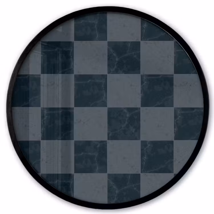 Marmer - Patroon - Antraciet Fotolijst rond zonder passe partout klein 856 -3d