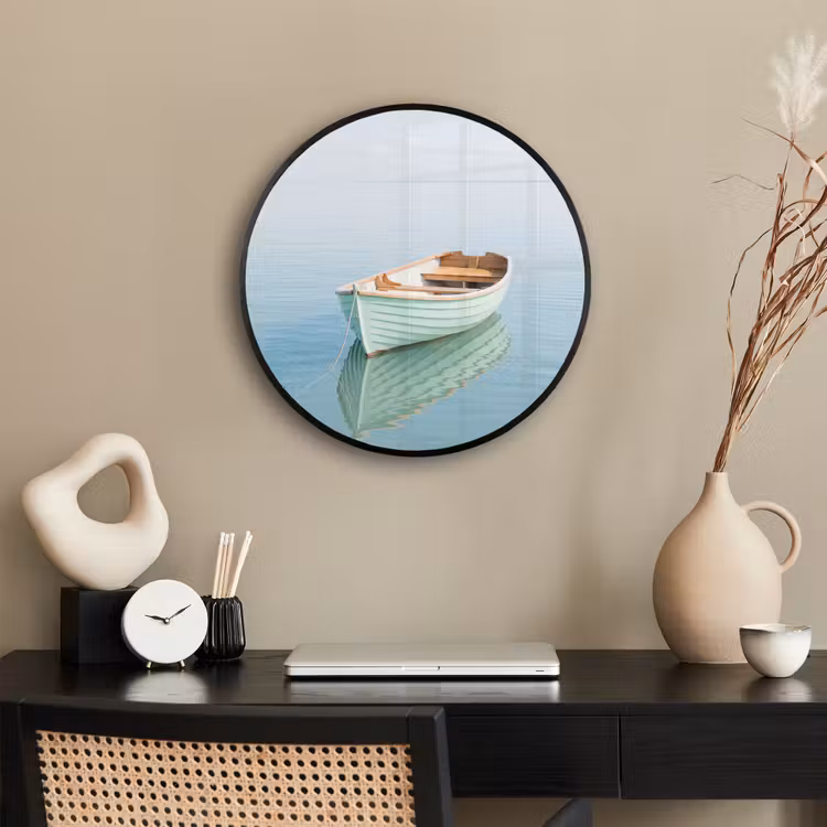 Minimalistisch - Boot - Zee Fotolijst rond zonder passe partout klein -sfeer1