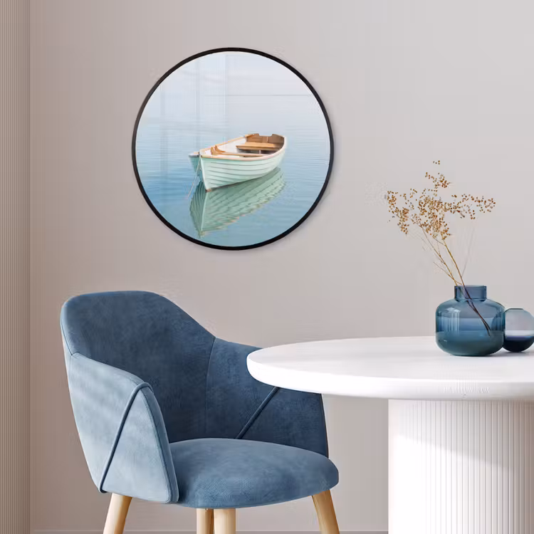 Minimalistisch - Boot - Zee Fotolijst rond zonder passe partout klein -sfeer2