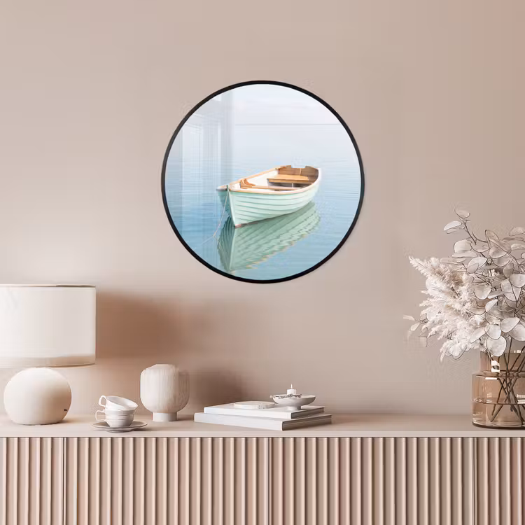 Minimalistisch - Boot - Zee Fotolijst rond zonder passe partout klein -sfeer3