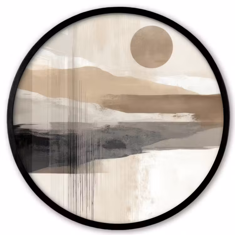 Minimalistisch - Landschap - Dimensie Fotolijst rond zonder passe partout klein -3d