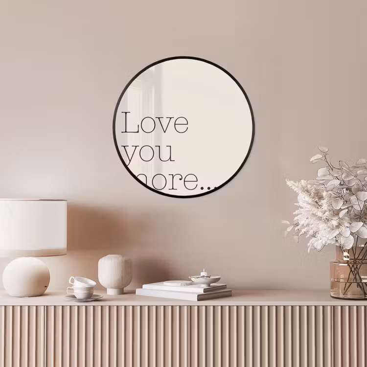Minimalistisch - Love - Beige Fotolijst rond zonder passe partout klein -sfeer3