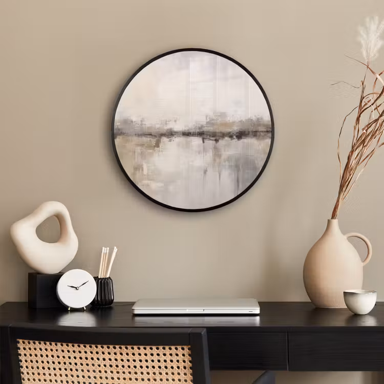 Moderne kunst - Abstract - Beige Fotolijst rond zonder passe partout klein -sfeer1
