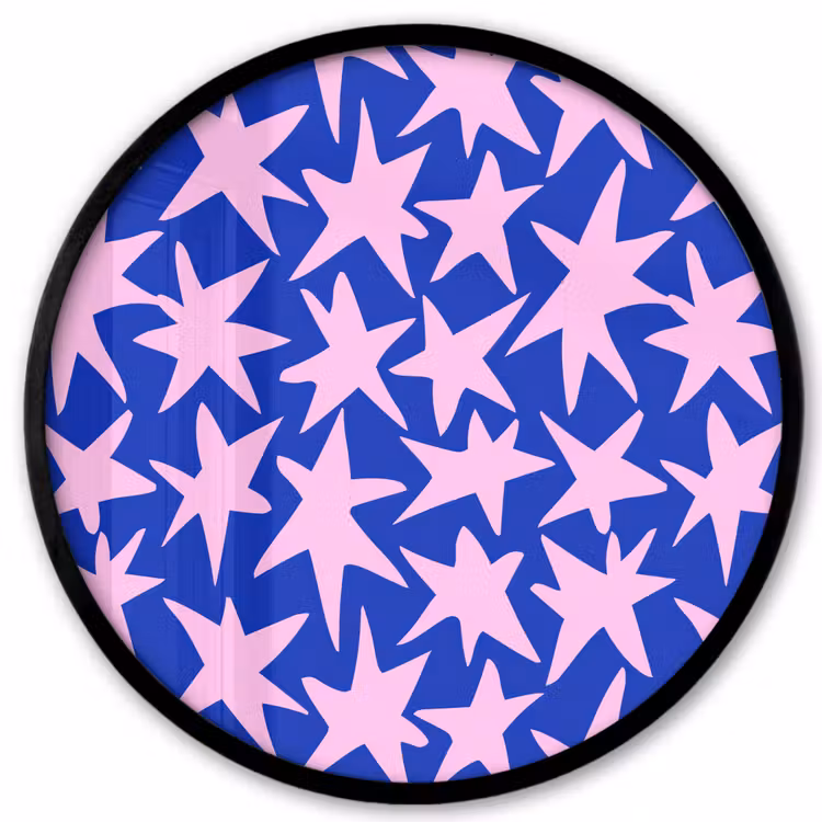 Modern - Sterren - Blauw Fotolijst rond zonder passe partout klein 856 -3d