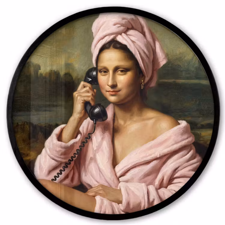Mona - Klassiek - Roze Fotolijst rond zonder passe partout klein -3d