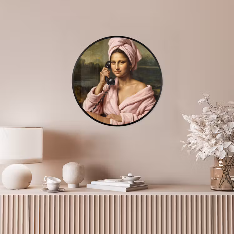 Mona - Klassiek - Roze Fotolijst rond zonder passe partout klein -sfeer3