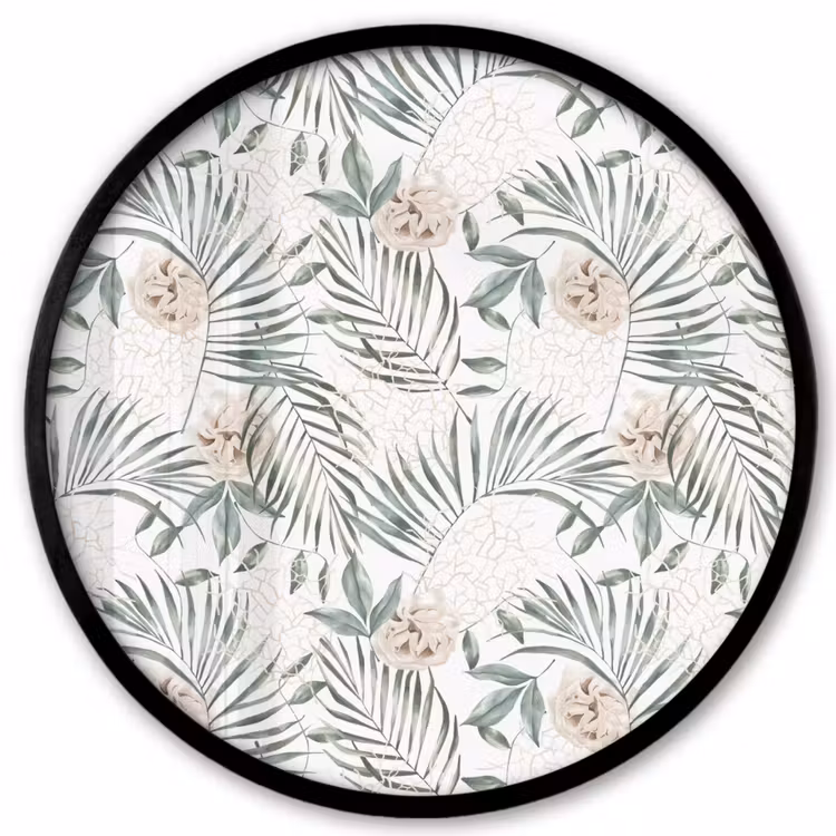 Monstera - Palmblad - Jungle - Tropisch Fotolijst rond zonder passe partout klein -3d