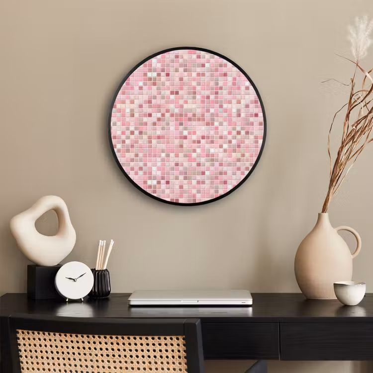 Mozaïek - Patroon - Roze Fotolijst rond zonder passe partout klein 856 -sfeer1