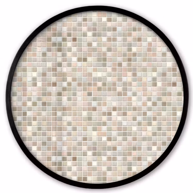 Mozaïek - Patroon- Taupe Fotolijst rond zonder passe partout klein 856 -3d