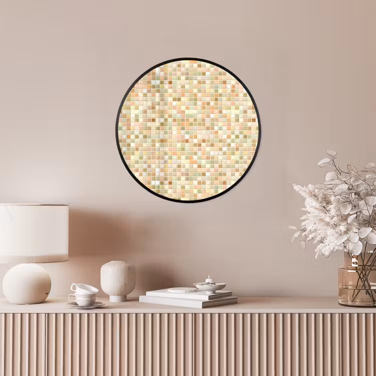 Mozaïek - Patroon - Terracotta Fotolijst rond zonder passe partout klein 856 -sfeer3
