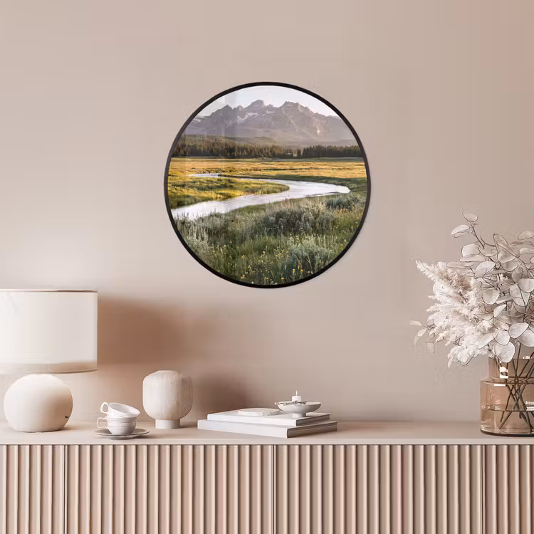 Berglandschap - Rivier - Bos Fotolijst rond zonder passe partout klein -sfeer3
