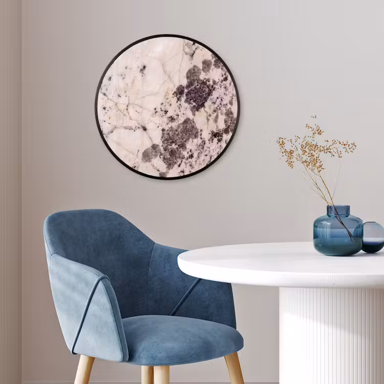 Natuursteen - Patroon - Abstract - Beige - Grijs Fotolijst rond zonder passe partout klein -sfeer2