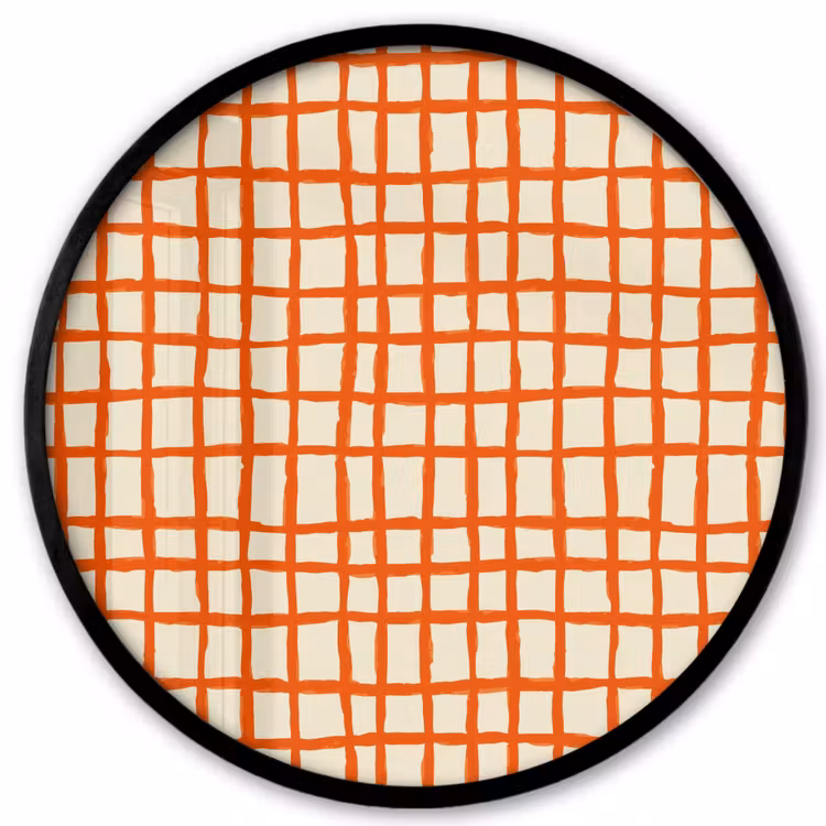 Patroon - Lijnen - Oranje Fotolijst rond zonder passe partout klein 856 -3d