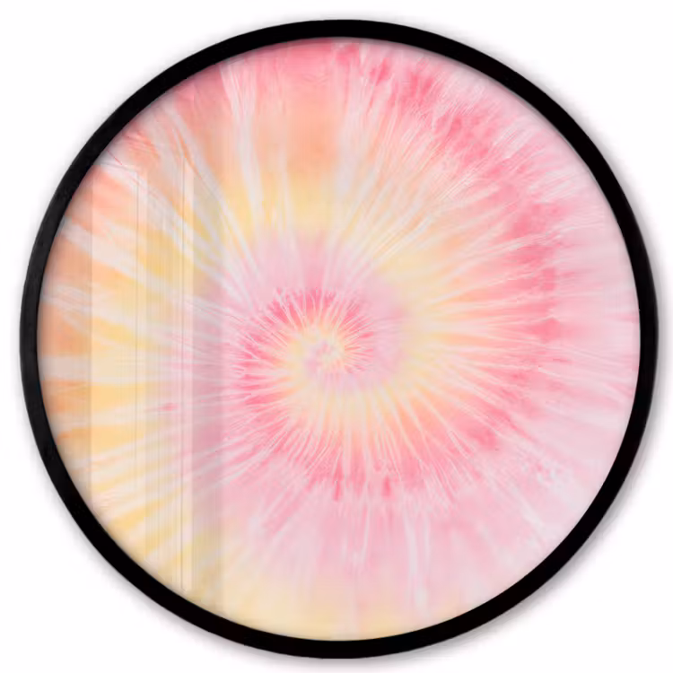 Patroon - Tie Dye - Pasteltinten - Roze Fotolijst rond zonder passe partout klein -3d